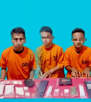 Tiga Pengedar Digulung Polisi, Baru Pulang Jemput Narkoba di Pekanbaru