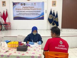 Warga Binaan Lapas Pekanbaru Jalani Skrining Penyakit Kronis