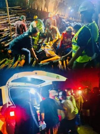 Tragis! Mekanik Tewas Tertimpa Muatan Kayu Truk Fuso Saat Mengelas