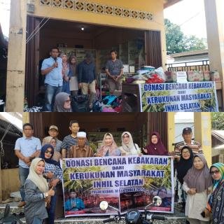 Kemas Insel Pekanbaru Salurkan 36 Paket Sembako untuk Korban Kebakaran di Pulau Kijang