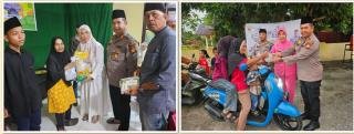 Usai Berbagi Takjil dan Buka Puasa Bersama, Polsek Bengkalis Santuni Anak Yatim-Dhuafa