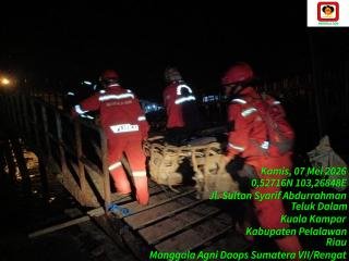Tim Manggala Agni Seberangi Laut Pandamkan Karhutla di Pulau Mendol 