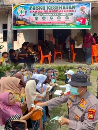 Polda Riau Kerahkan Petugas Medis Cek Kesehatan Warga Terdampak Asap Karhutla 